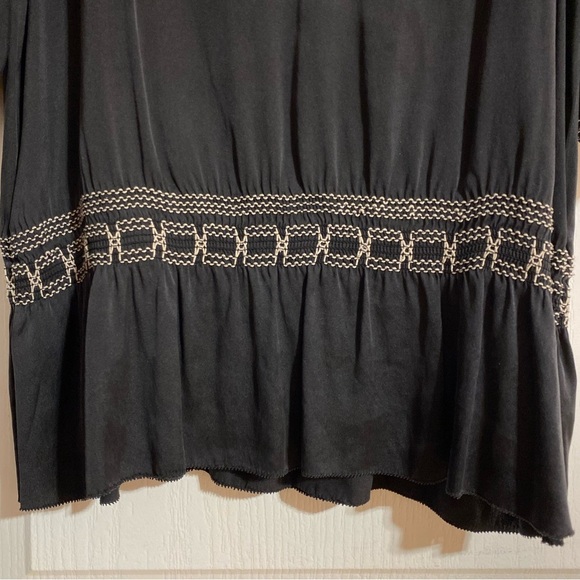 Guess by Marciano Silk Lace Flowy Square Neckline 3/4 Sleeve Blouse Size Small - Picture 5 of 11